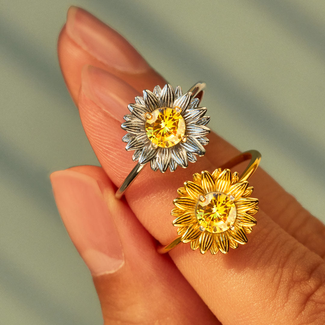 Sunflower Ring Gold / Silver