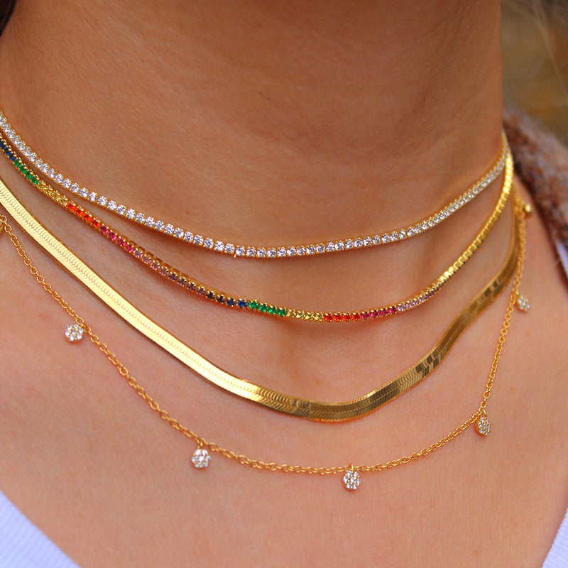 Horae Multicolor Zircon Women Summer Elegant Necklace