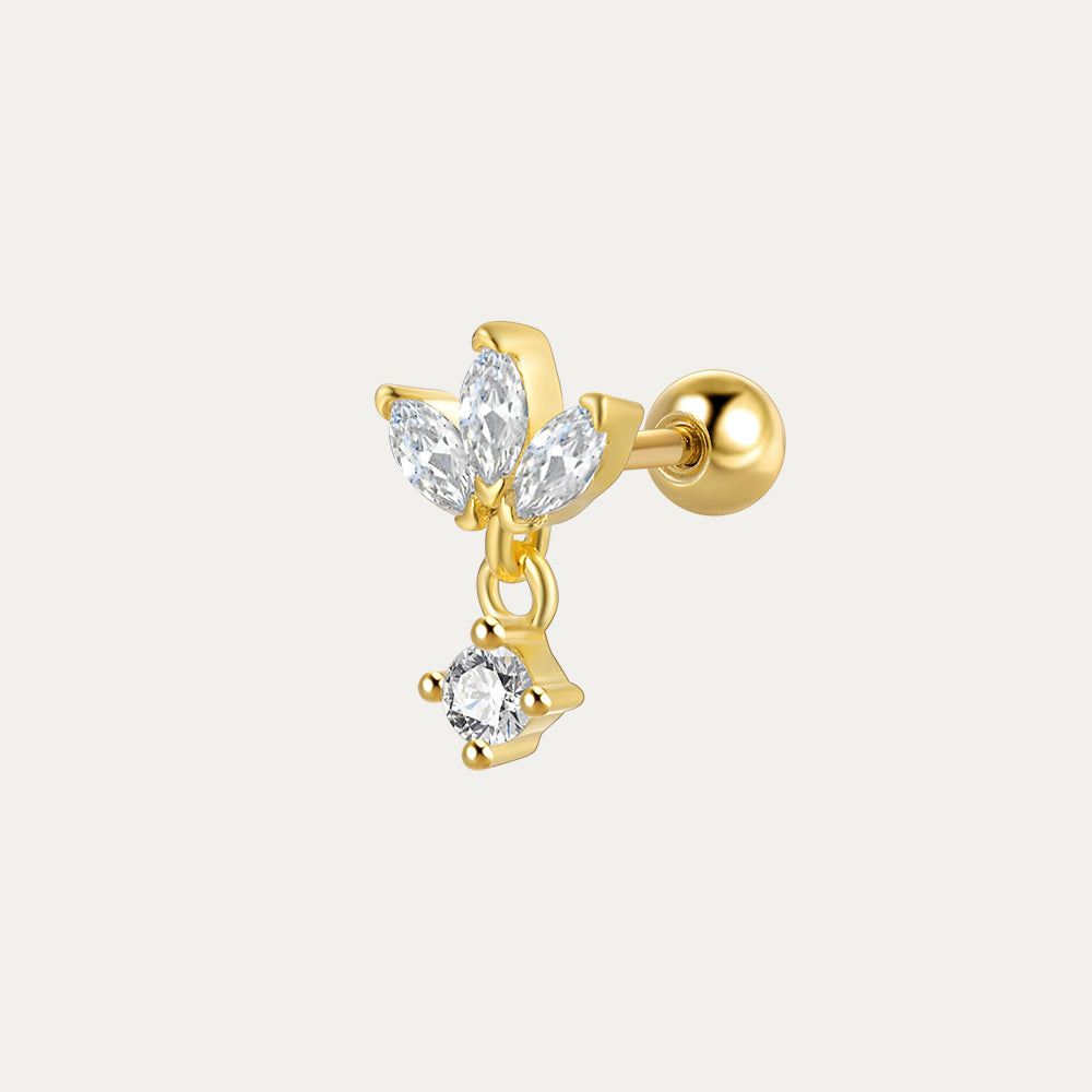 Horae 14K Gold-Plated Sterling Silver Petal Flower Piercing Earring