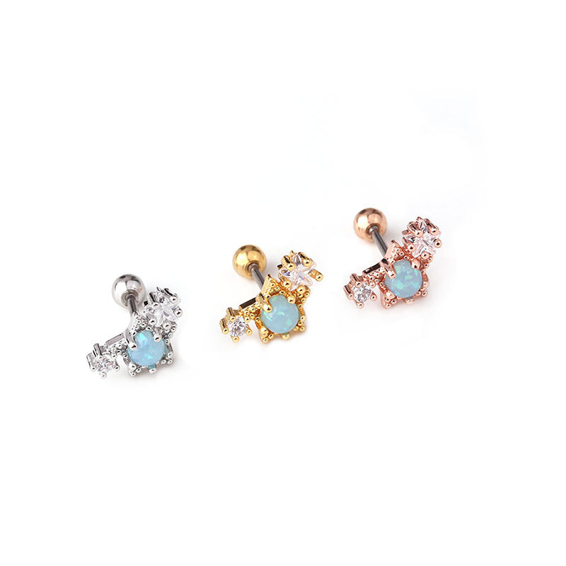 Horae Creative and Fashionable Zircon Ear Ored Os Piercing