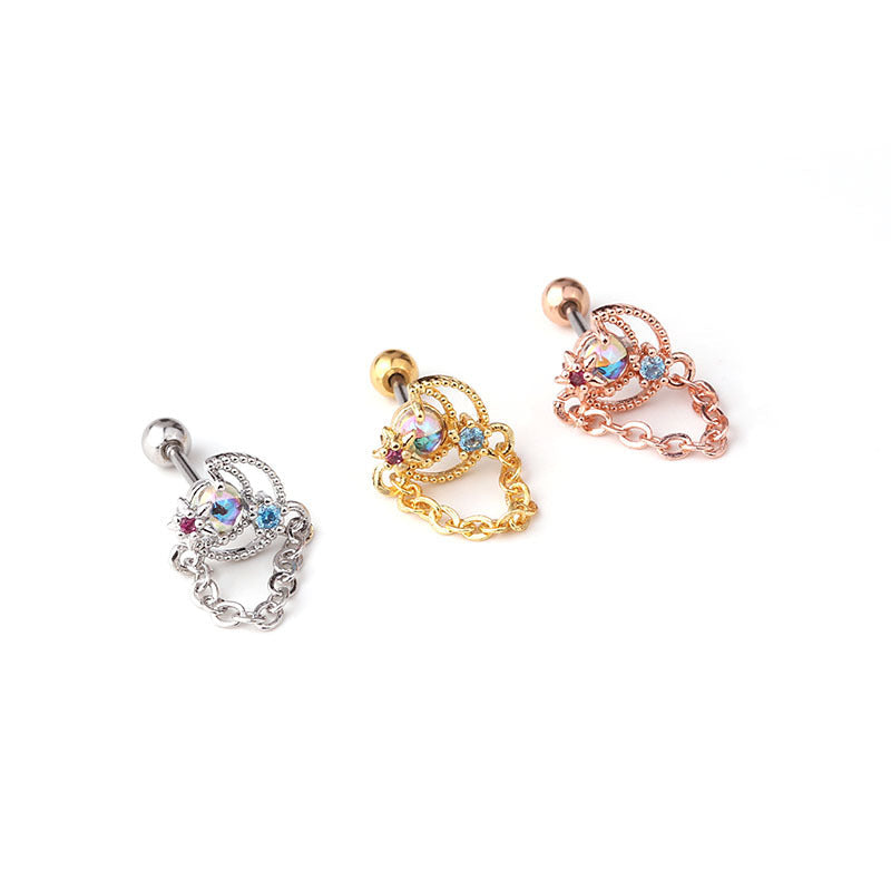 Horae Creative and Fashionable Zircon Ear Ored Os Piercing