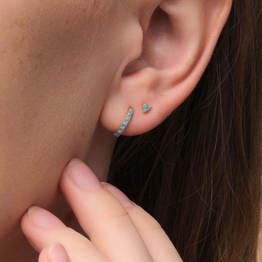 Horae Celestial Dreams Turquoise & Zircon Earring Ensemble