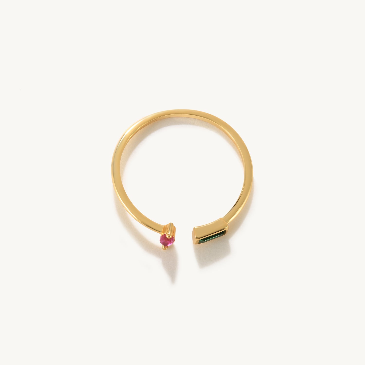 Horae S925 Couleur contrastée CZ Femmes datant une bague ouverte