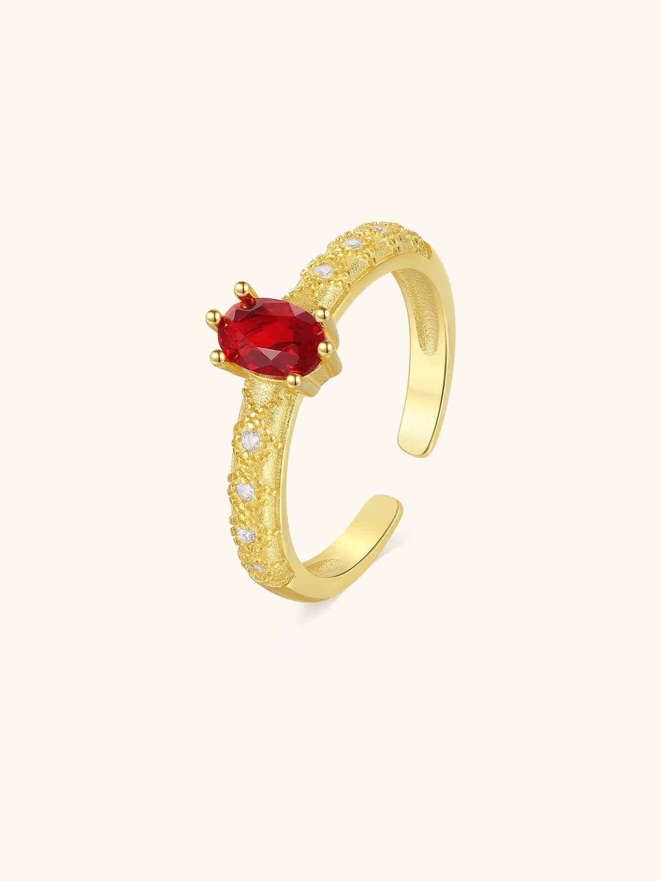 Horae Oval Ruby Engagement Ring