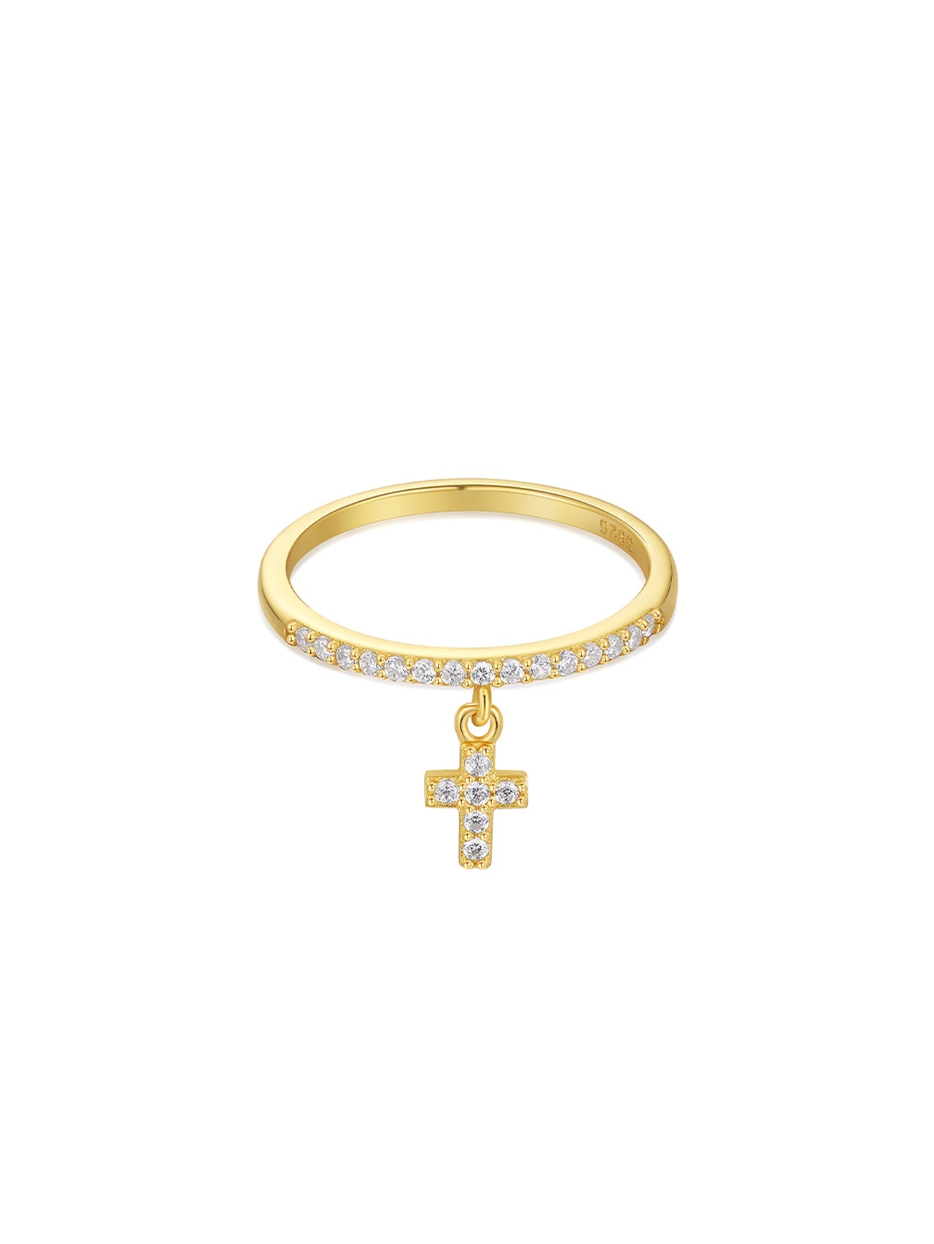 Horae 925 Sterling Silver Cross Zircon pende LUX