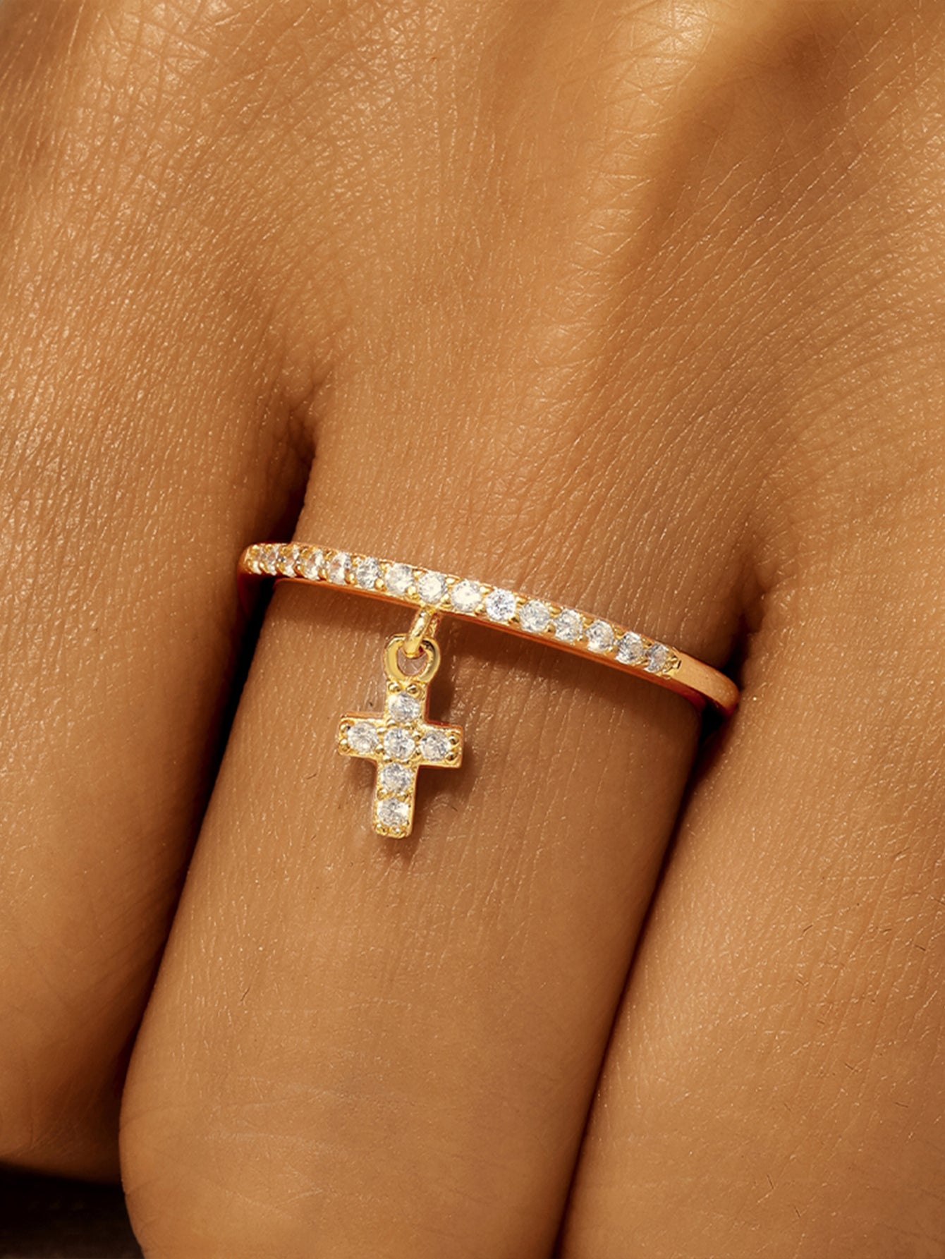 Horae 925 Sterling Silver Cross Zircon pende LUX