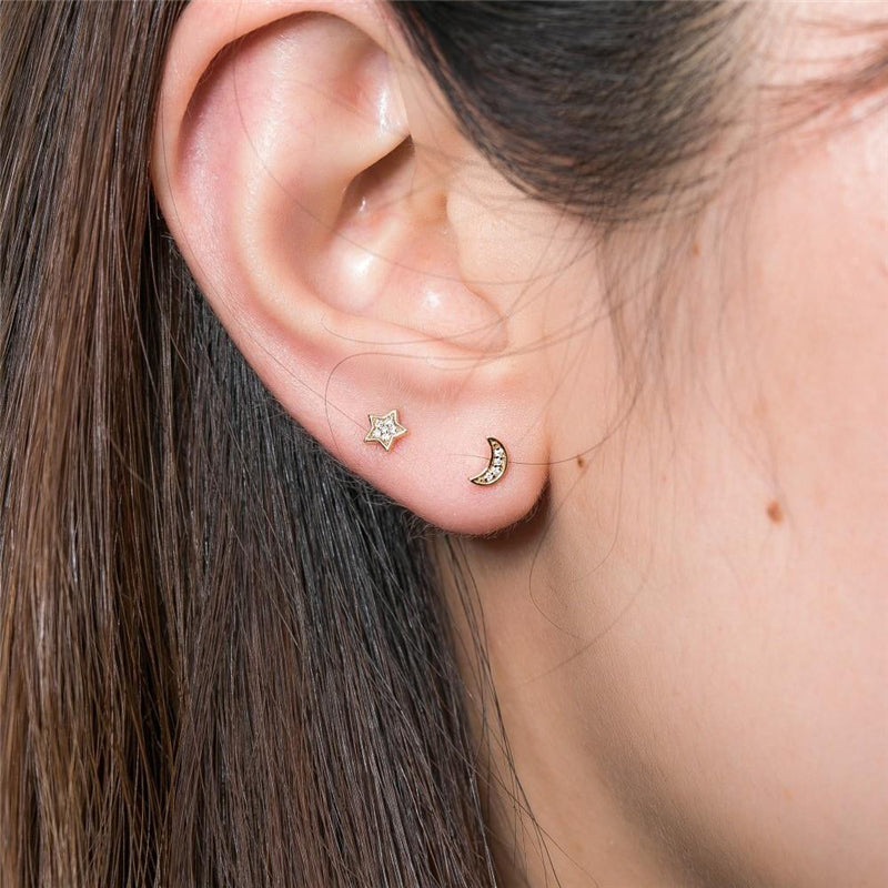 Horae Moon Star Earring Combination Series