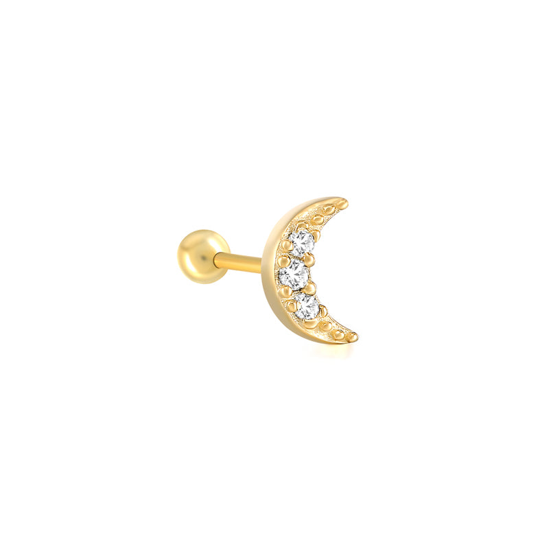 Horae 5 Piece Sun Star Moon Women Stud Earrings