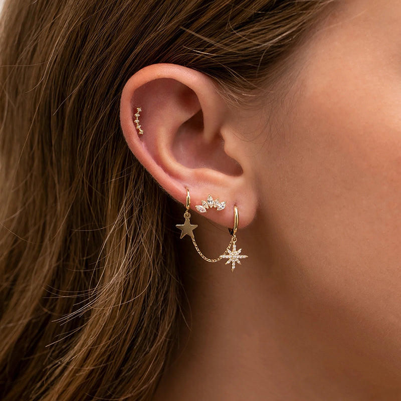 Horae Sun Star Earring Combination Series