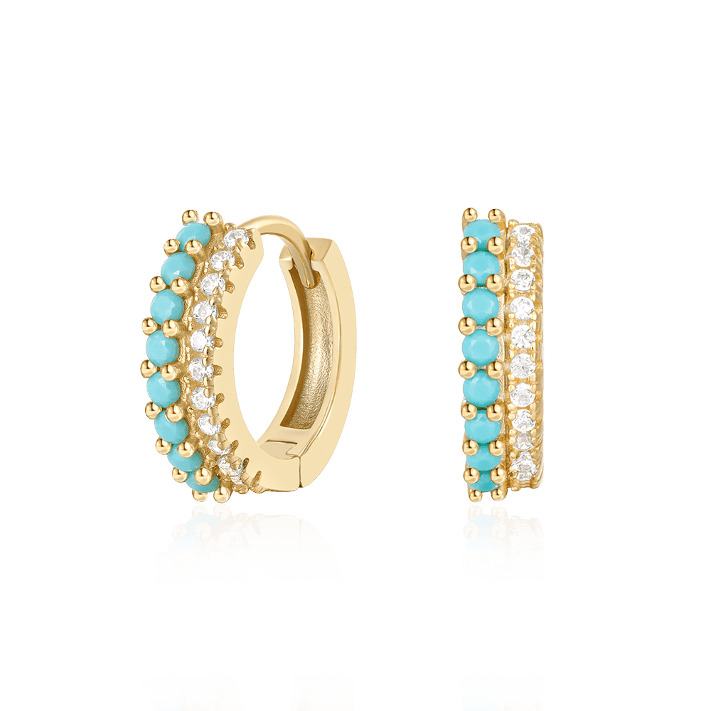 Horae Celestial Dreams Turquoise & Zircon Earring Ensemble