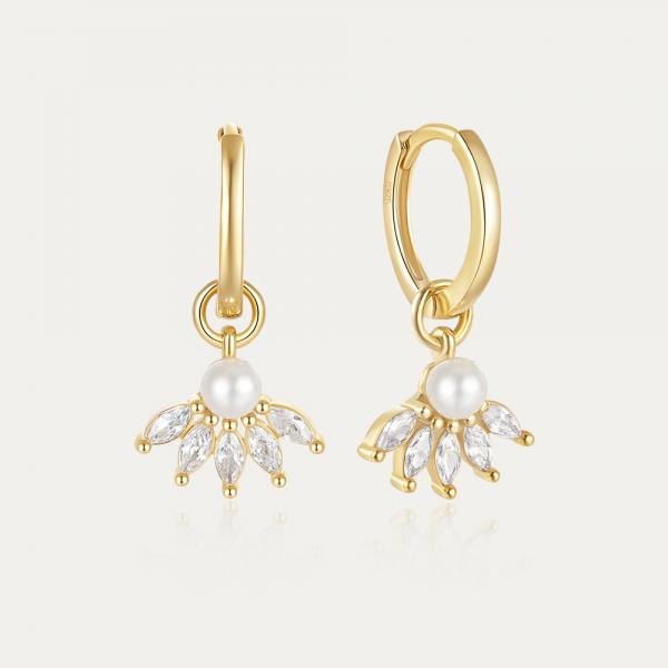 Horae 3 Piece Chain Zircon Stud Earring Set Series