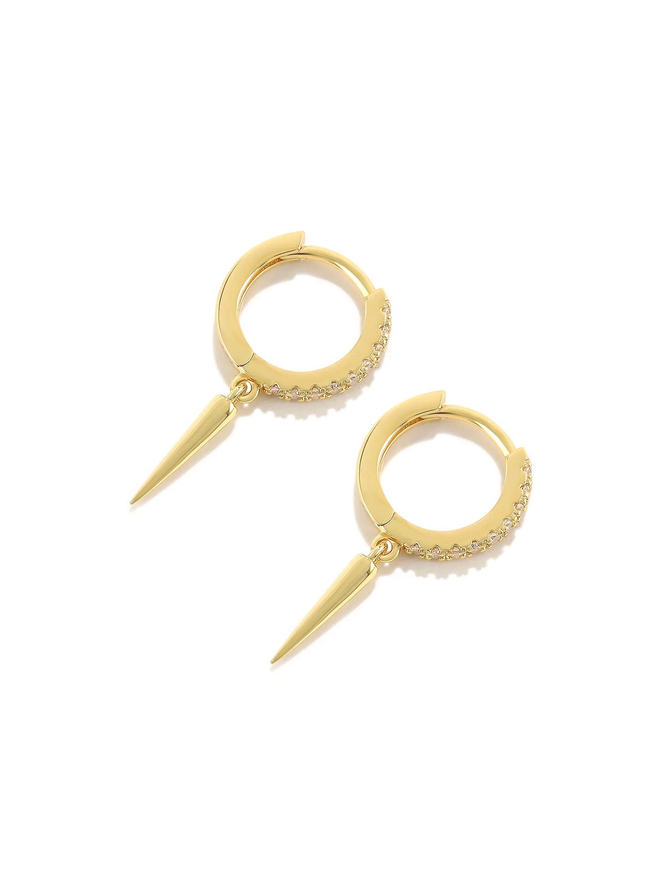 S925 Zirconia All-match Piercing Earrings