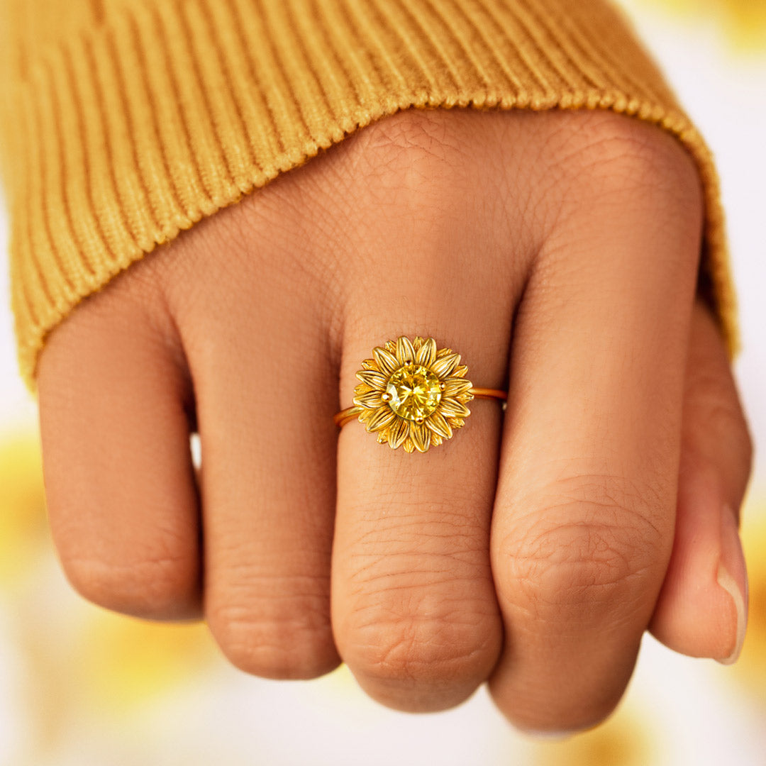 Sunflower Ring Gold / Silver